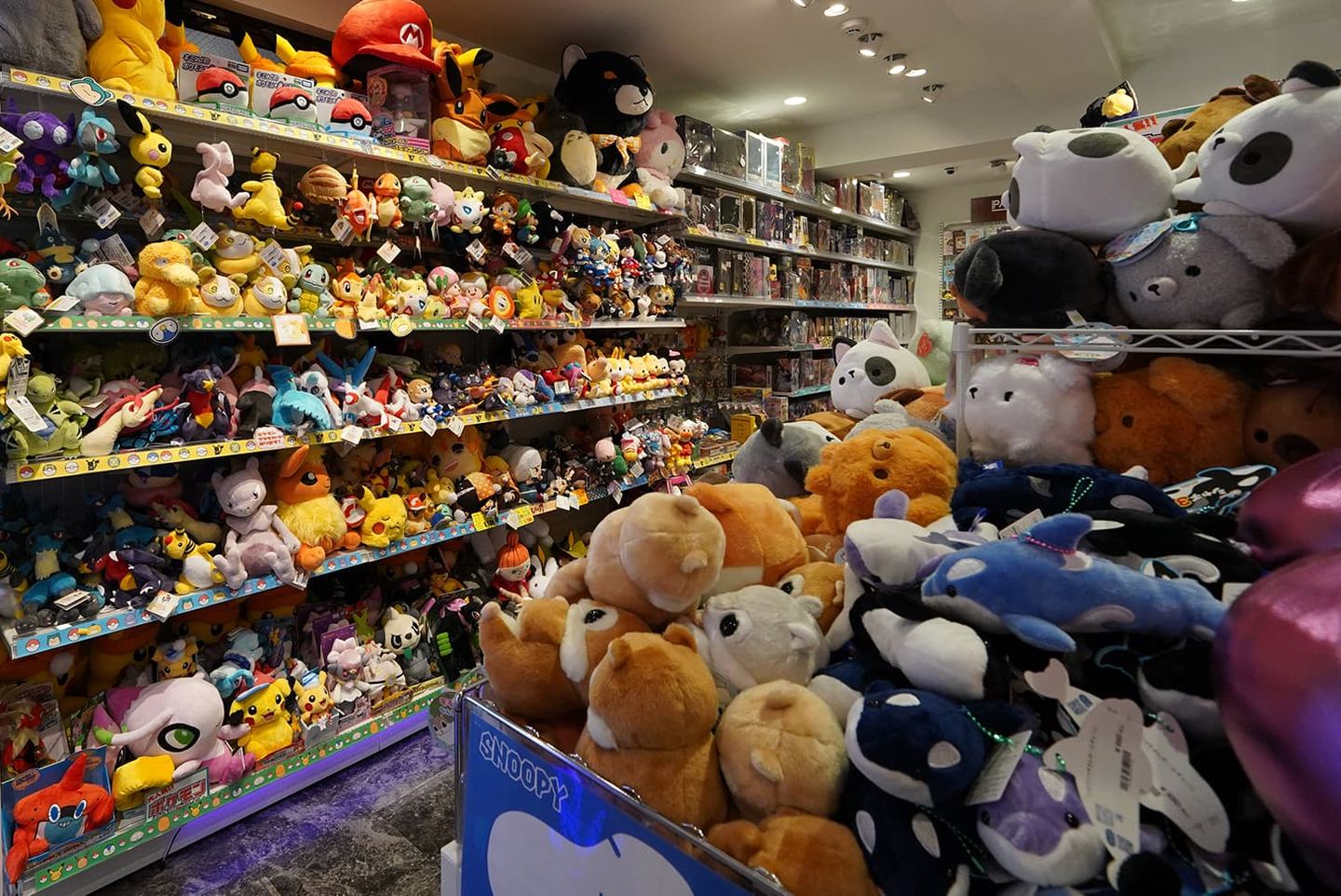浅草 ジャパンゾンストアの店内(ぬいぐるみの棚)
